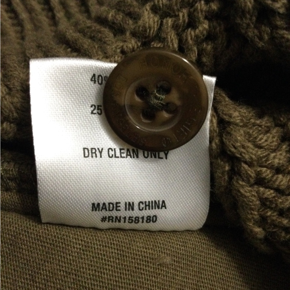 Honor the Gift Olive Vegan Leather And Knit Cardigan Men’s - Picture 8 of 8